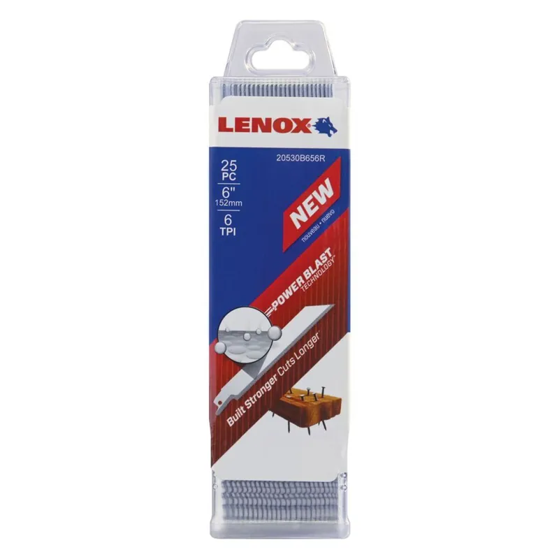 Lenox 20530B656R 3/4 inches X .050 inches X 6 inches Bi-Metal Reciprocating Saw Blade 6 Tuff Tooth™ Teeth Per Inch