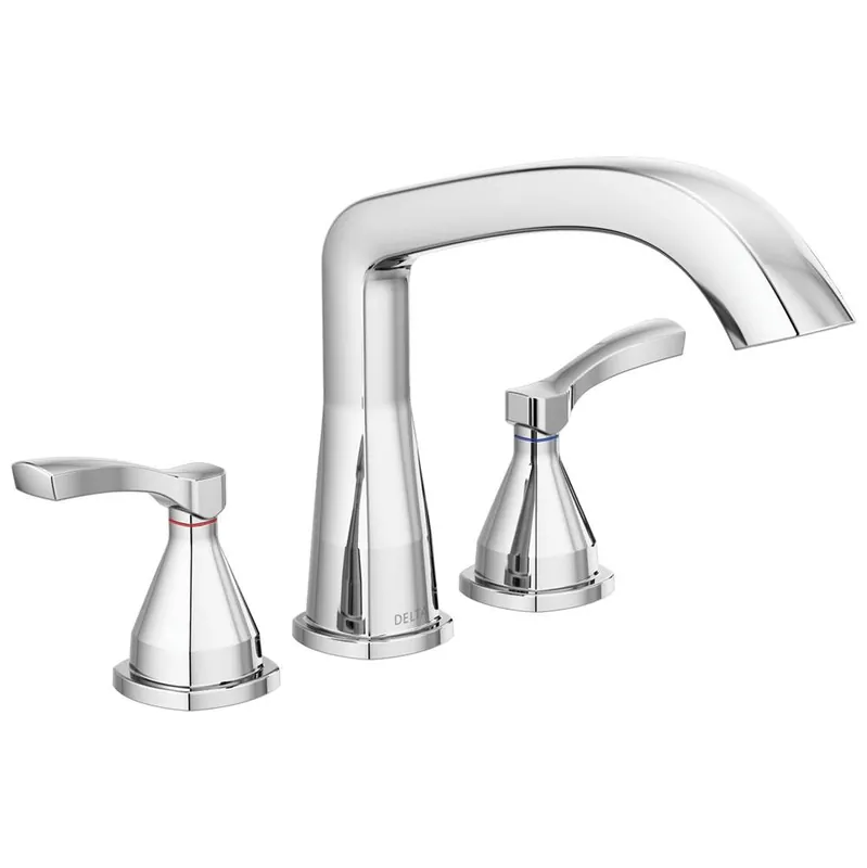 Delta Faucet T2776-PR Stryke Three Hole Roman Tub Trim Kit w/Handles