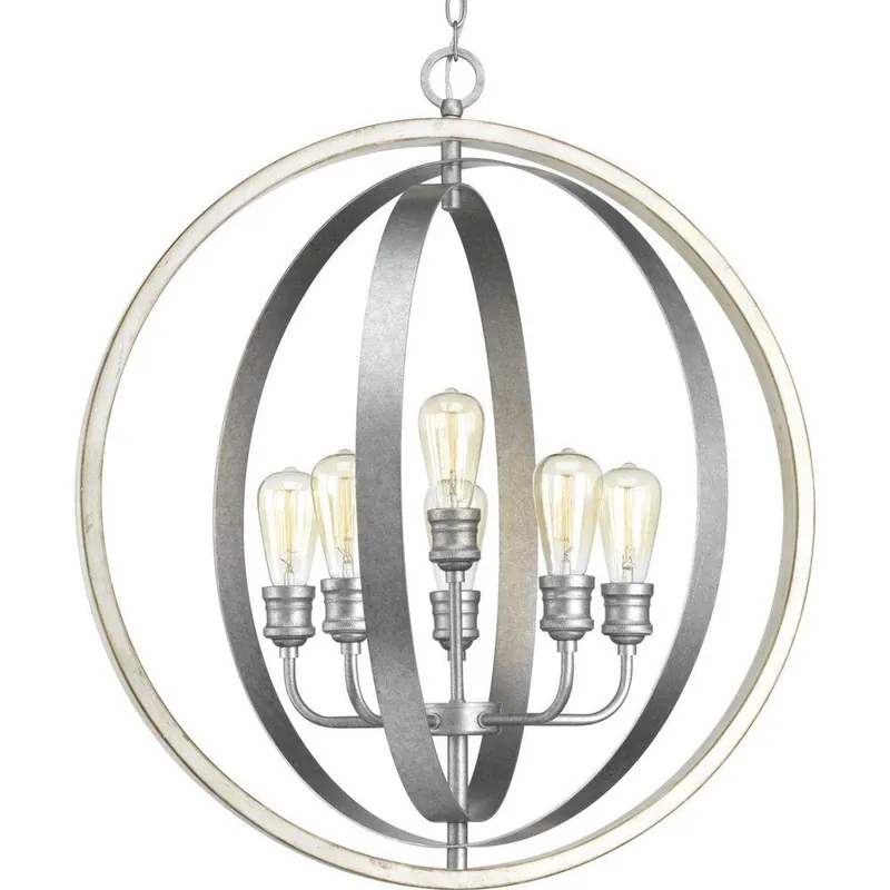 Progress Lighting P500094-141 Conestee 28 in. 360W 6-Light Pendant Light