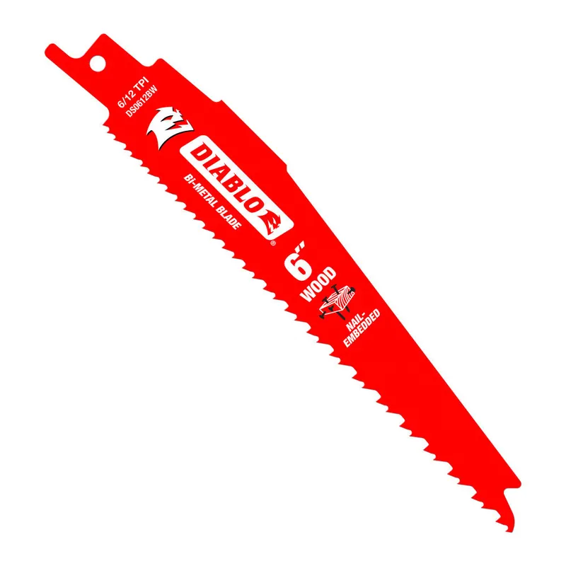 Diablo DS0612BW5 Demo Demon 6 In. 6/12 TPI Wood w/Nails Reciprocating Saw Blade (5-Pack)