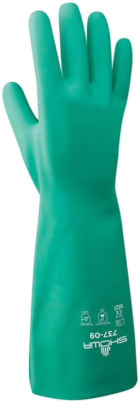 Showa 737-11 Nitrile Gloves 22 mil, 15 inches Length, Unlined, Size 11