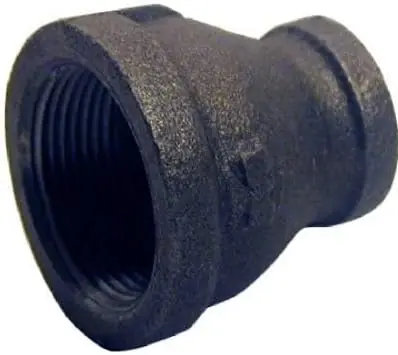 Mueller Industries 521-376HN Black Pipe Fitting Reducing Coupling 1-1/2 x 1-1/4-In. 5 Pack
