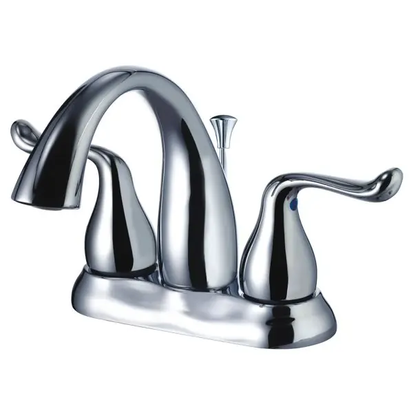 Compass Manufacturing 201-7709 Prestige Two Handle Bathroom Faucet with Brass Pop-Up Drain