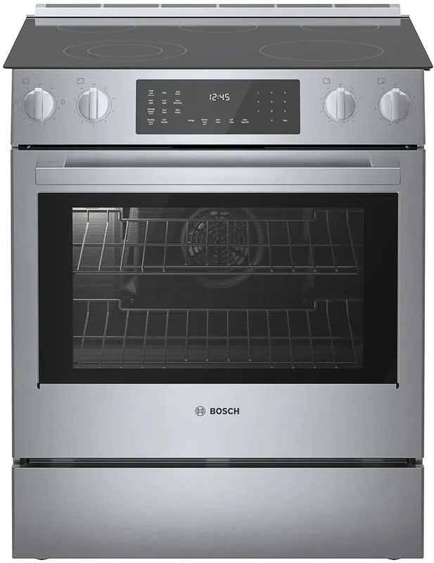Bosch HEI8056U 800 Series 31-1/2 in. Electric 5-Burner Smoothtop Slide-in Range