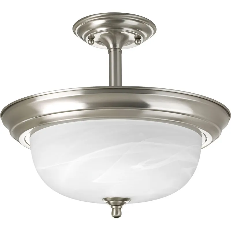 Progress Lighting P3927-09 Dome Glass CTC 2 Light 100W Semi Flush Light
