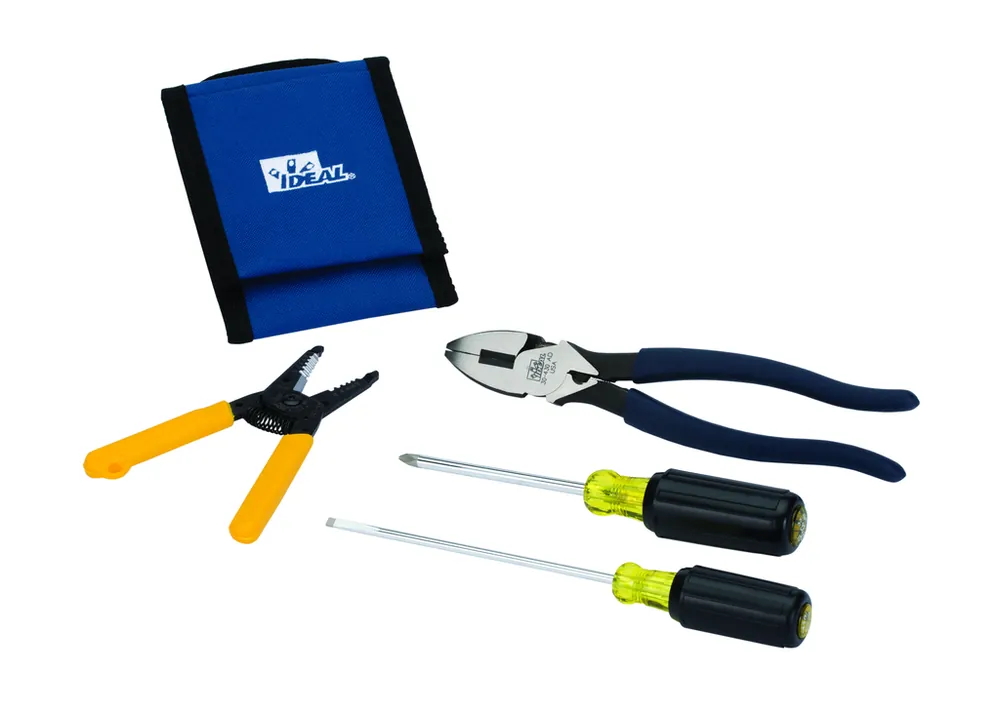Ideal Industries 35-5792 5-Piece Electrician's Hand Tool Kit with Holster