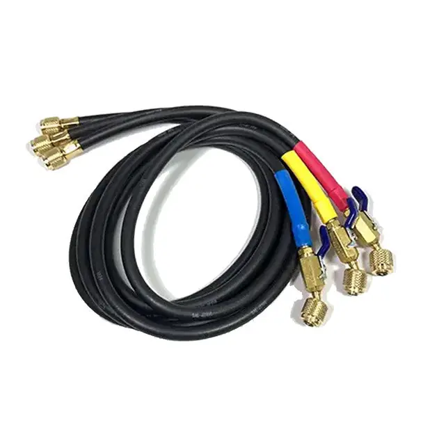 Yellow Jacket 29806 72 inches 1/4 Diameter Compact Valve End Hose 3 Pack
