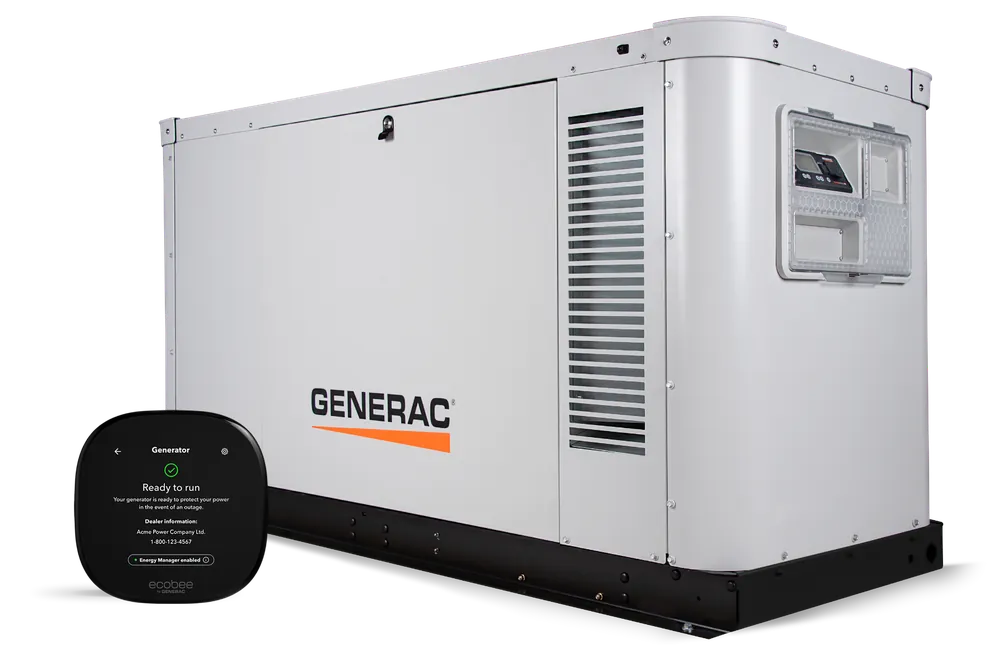 Generac XG04845ANAX Standby Generator, 48kW With ecobee by Generac Smart Thermostat 120/240 V 1-Phase
