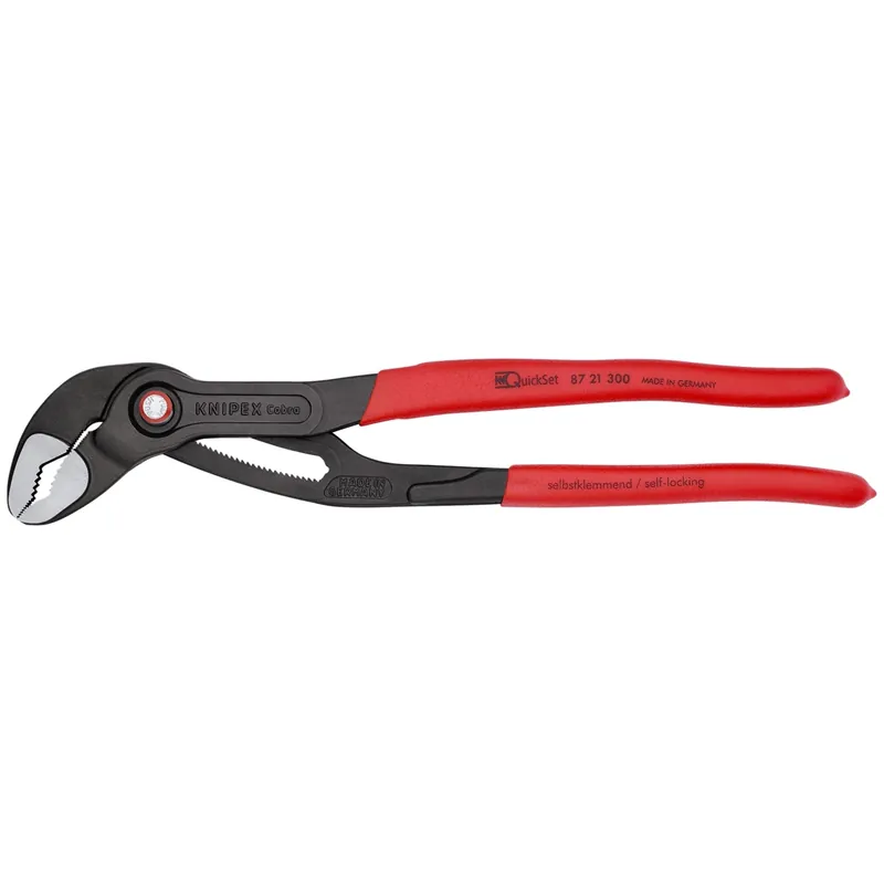 Knipex 87 21 300 SBA Cobra QuickSet Water Pump Pliers, 12 in., Non-Slip Plastic