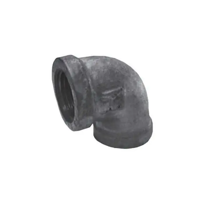 Mueller Industries 520-187 2 inches x 1-1/2 inches Imported Black Malleable Iron 90 Elbow