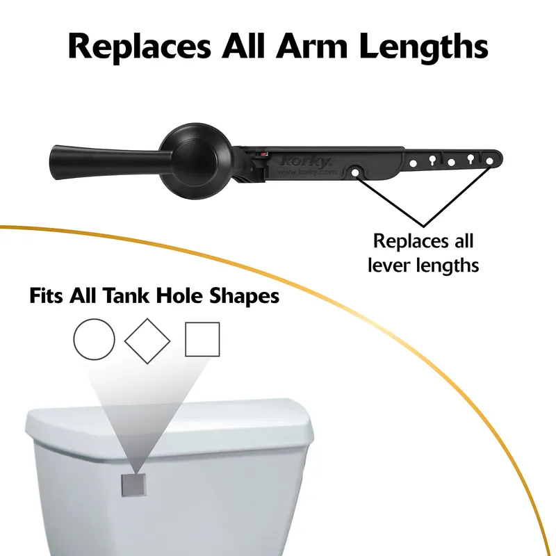 Lavelle 6034BP Korky Strongarm Metal Toilet Handle and Lever - Universal