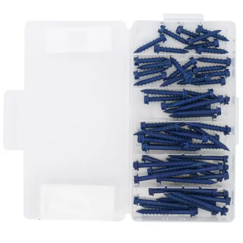Lh Dottie CK14-D 1/4 inches Assorted Concrete Screw Anchor Kit (60 Pieces)