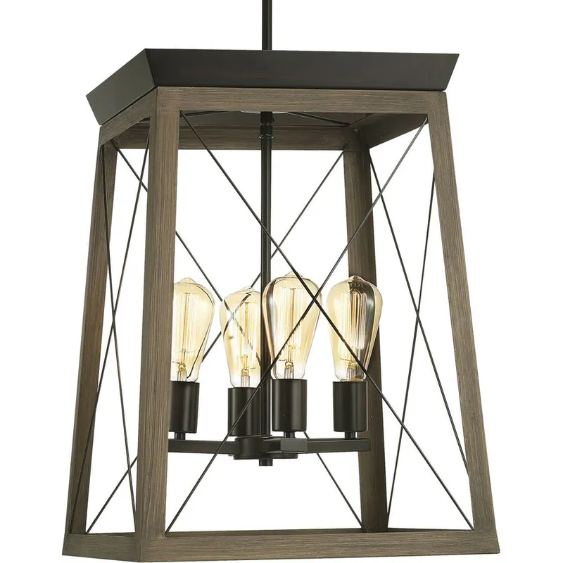 Progress Lighting P500178-020 Briarwood Collection Four-Light Foyer
