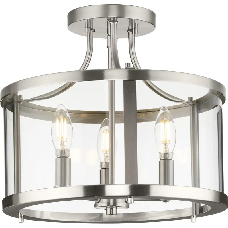 Progress Lighting P350231-009 Gilliam Collection 13 in. Three-Light Semi-Flush Mount