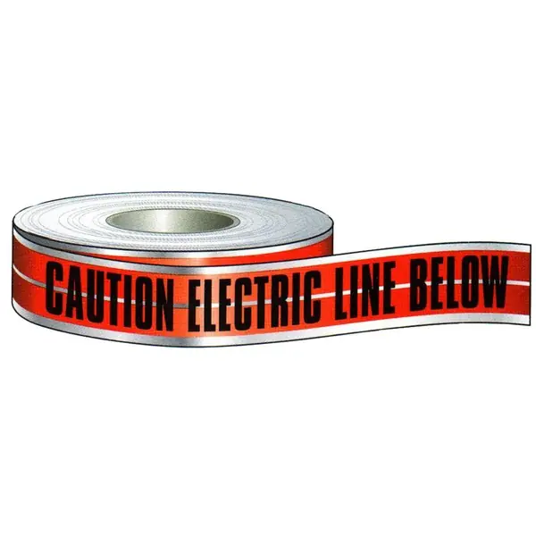 Morris Products 69040 Detectable Tape 'Caution Buried Electric Line Below' (6 inches x 1000 feet)