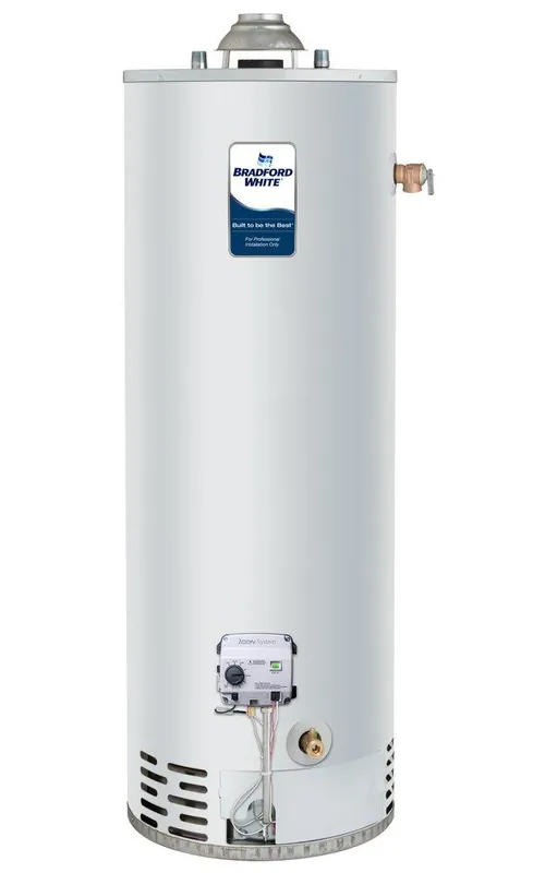 Bradford White RG140T6N-394-500 FVIR Defender Safety System 40 gal Tall 34 MBH Residential Natural Gas Water Heater