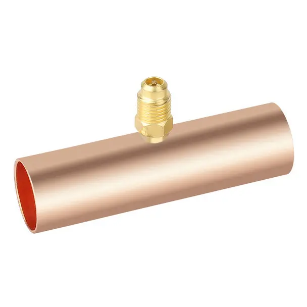 Navac F1008 Slip Fit Copper Braze Tee, 7/8 in Nominal, ODS End Style