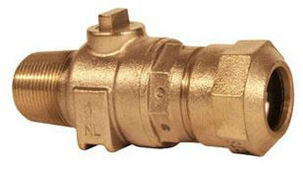 Ford Meter Box FB1000-4-Q-NL Ball Corp Valve 1 in. CC x Quick Joint Brass
