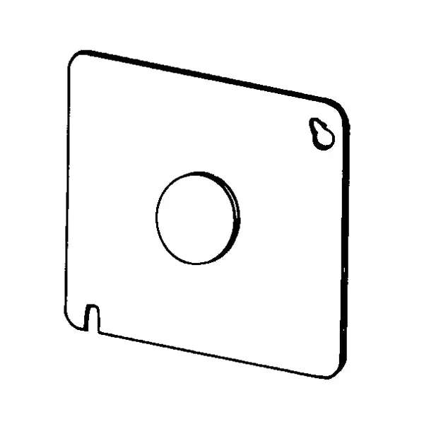 Appleton 8474 Ner Electrical Box Cover, 4 in, 1/2 in Knockout