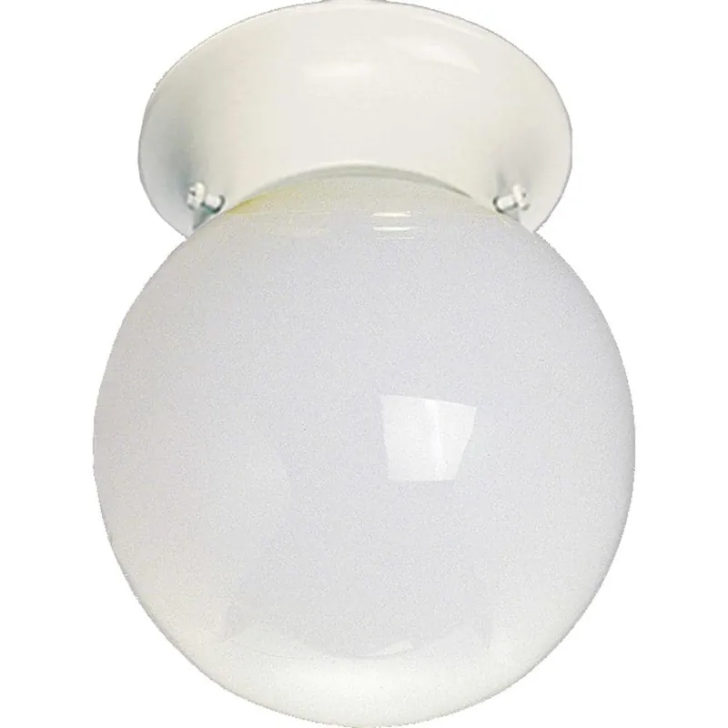 Volume Lighting V7309-6 1-Light White Interior Flush Mount 60 W