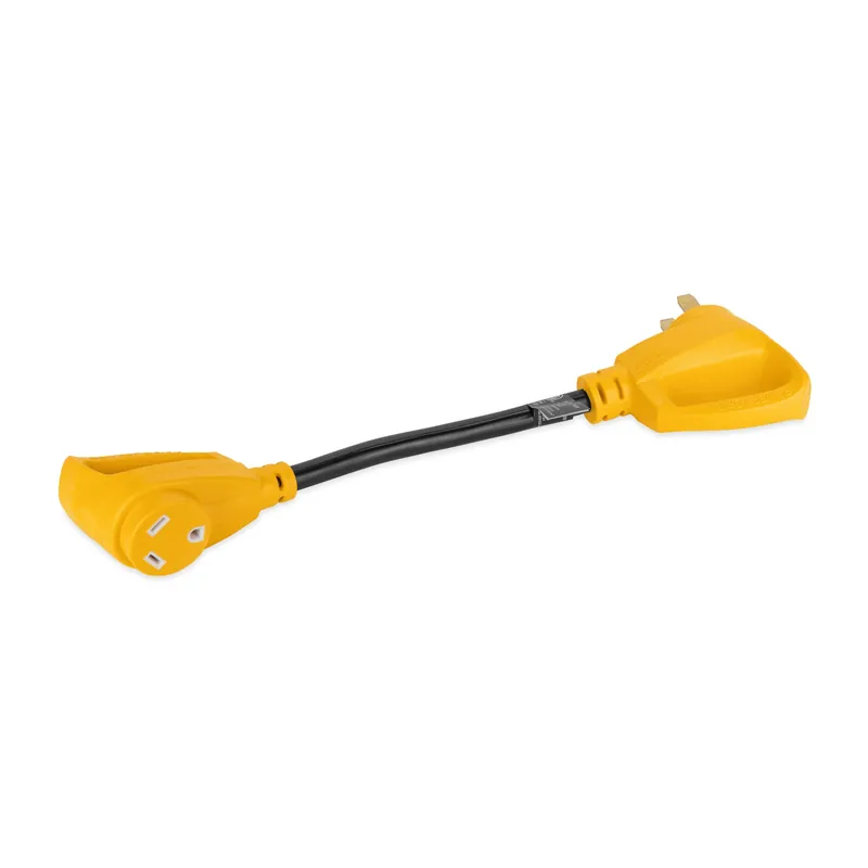 Camco 55175 Heavy-Duty Electrical Dogbone Adapter, 50 Amp Male to 30 Amp Female, 18 Inches