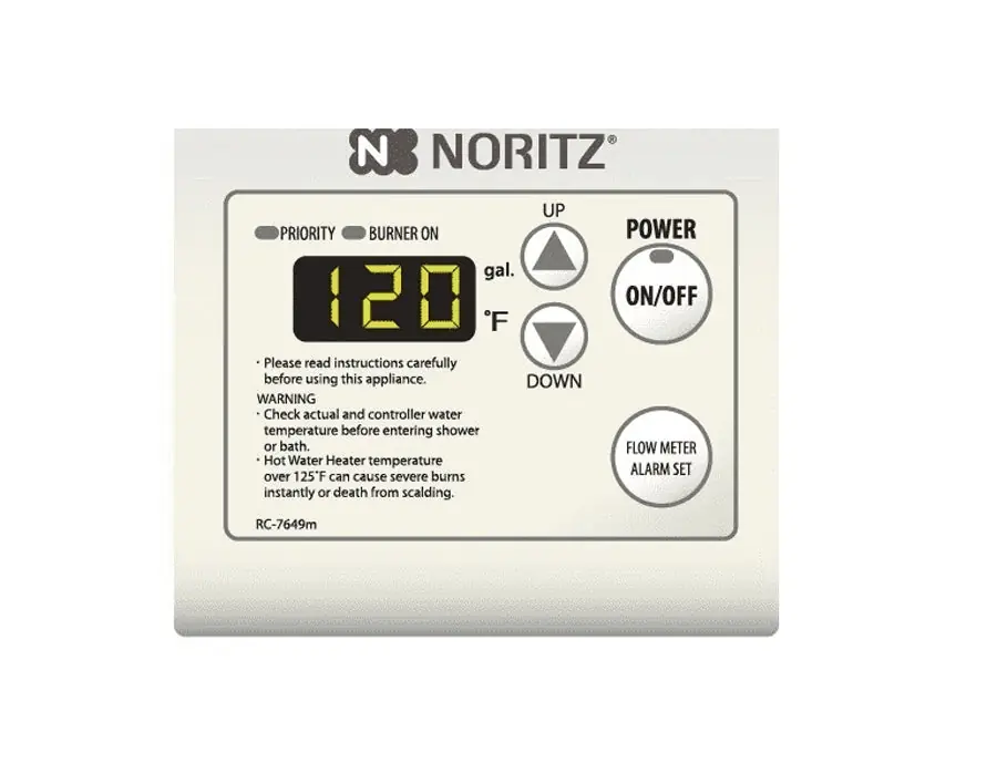 Noritz RC7651M-A Remote Controller (Fahrenheit and Celsius)
