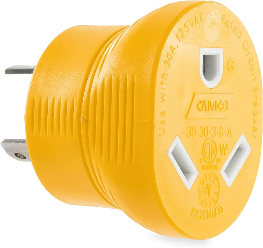 Camco 55333 Power Grip Camper/RV Generator Adapter 125 Volts / 3750 Watts