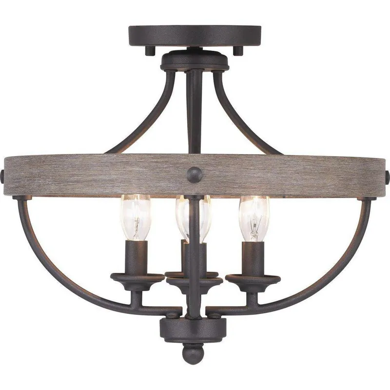 Progress Lighting P350117-143 Gulliver 60W 4-Light Candelabra E-12 Incandescent Semi-Flush Mount Ceiling Fixture