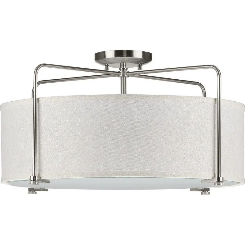 Progress Lighting P350110-009 Kempsey 60W 3-Light Medium Incandescent Semi-Flush Mount Ceiling Fixture