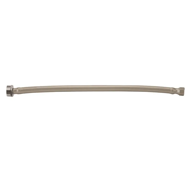 Jaclo 152-MN-SS-GREY Flex GREY Decorative Cover Stainless Steel Flexible Braided 3/8 inches O.D. x 7/8 inches I.D.- 16 inches Toilet Supply Line with Metal Nut