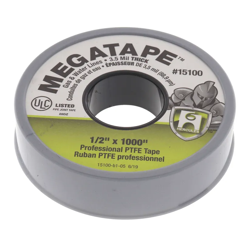 Hercules 15100 Megatape Professional PTFE Tape, 1/2 Inch Width, 1000 Inch Length