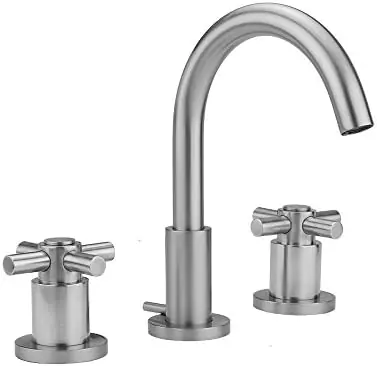 Jaclo 8880-C-SB Uptown Contempo Faucet with Round Escutcheons & Contempo Cross Handles 1.2 GPM