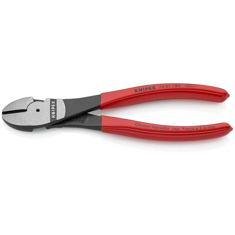 Knipex 74 01 180 SBA High Leverage Diagonal Cutters 7 1/4 in. Plastic Coating