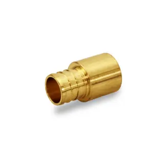 Everflow 80459599014 PSMA1010-NL 1 inches PEX X 1 inches Male Sweat Brass Adapter (Lead Free)