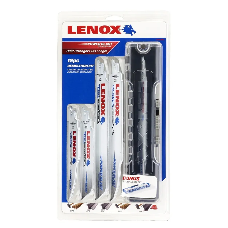 Lenox 1214412RKD Reciprocating Saw Blade Kit 12 pc.