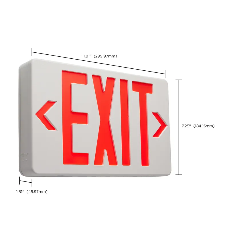 Satco 67-101 Exit Sign - Red 2.5W Single/Dual Face