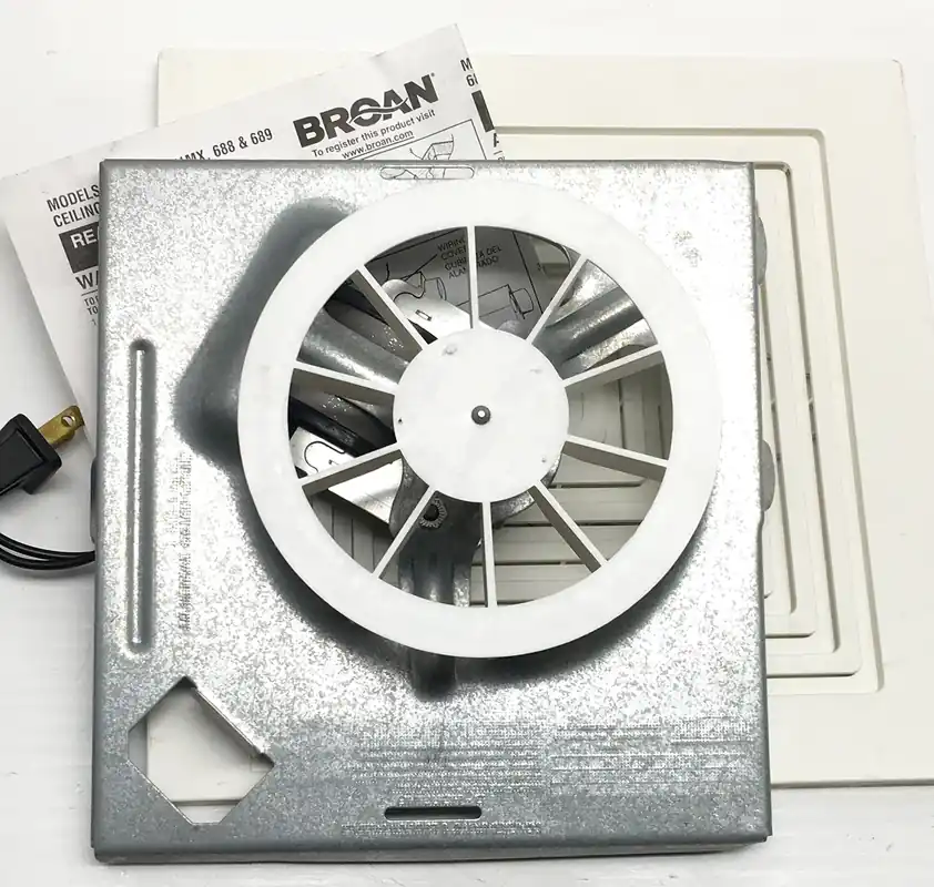 Broan-Nutone 1688F Finish Pack with Motor Assembly and Grille, 50 CFM