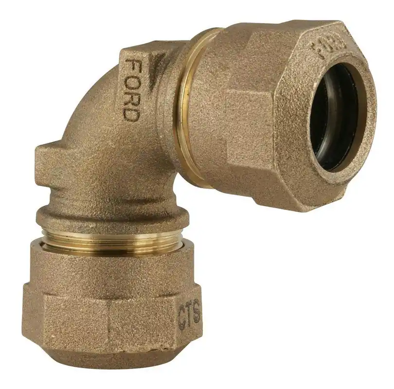 Ford Meter Box L44-44-Q-NL Elbow Coupling 1 inch CTS x 1 inch CTS Quick Joint x Quick Joint