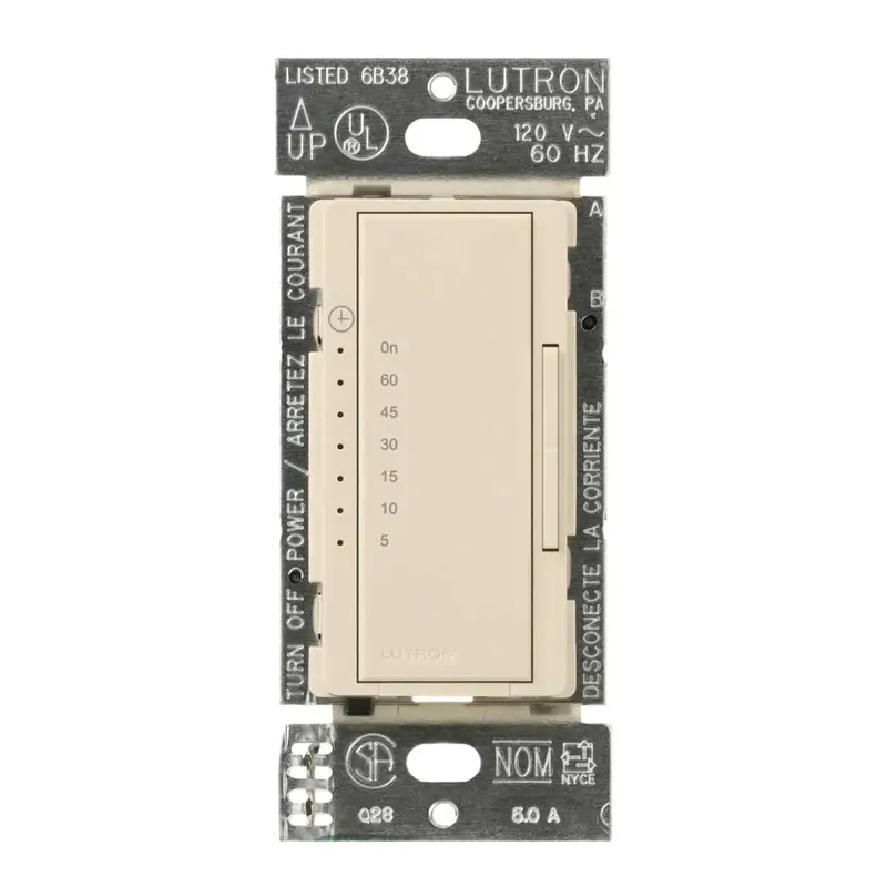 Lutron MA-T51MN-LA Maestro Countdown Timer, Multi-location/single-pole, 120V/600W/VA (5A)