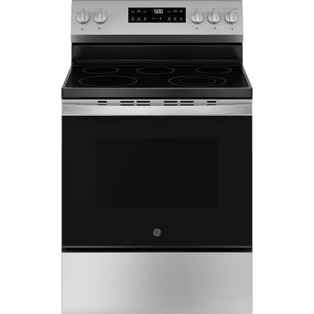 Ge Appliances GRF500PVSS 30 in. 5 Burner Element Free-Standing Electric Range with Crisp Mode