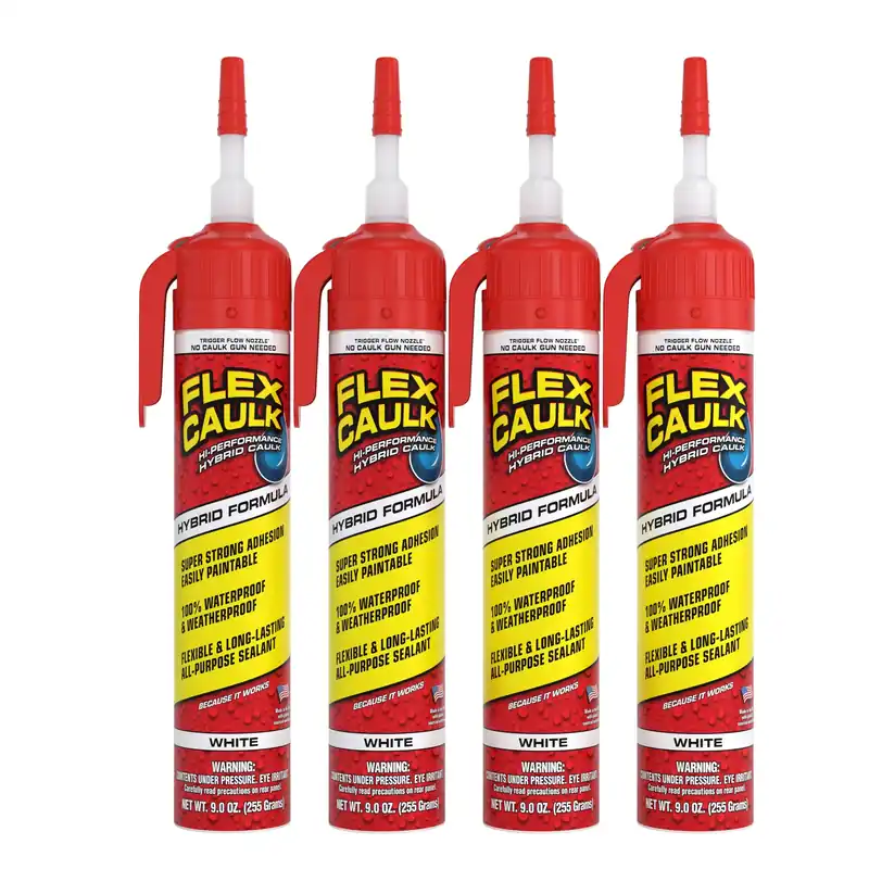 FLEX SEAL CFSWHTR675 Flex Caulk Hybrid White Net wt. 9 oz