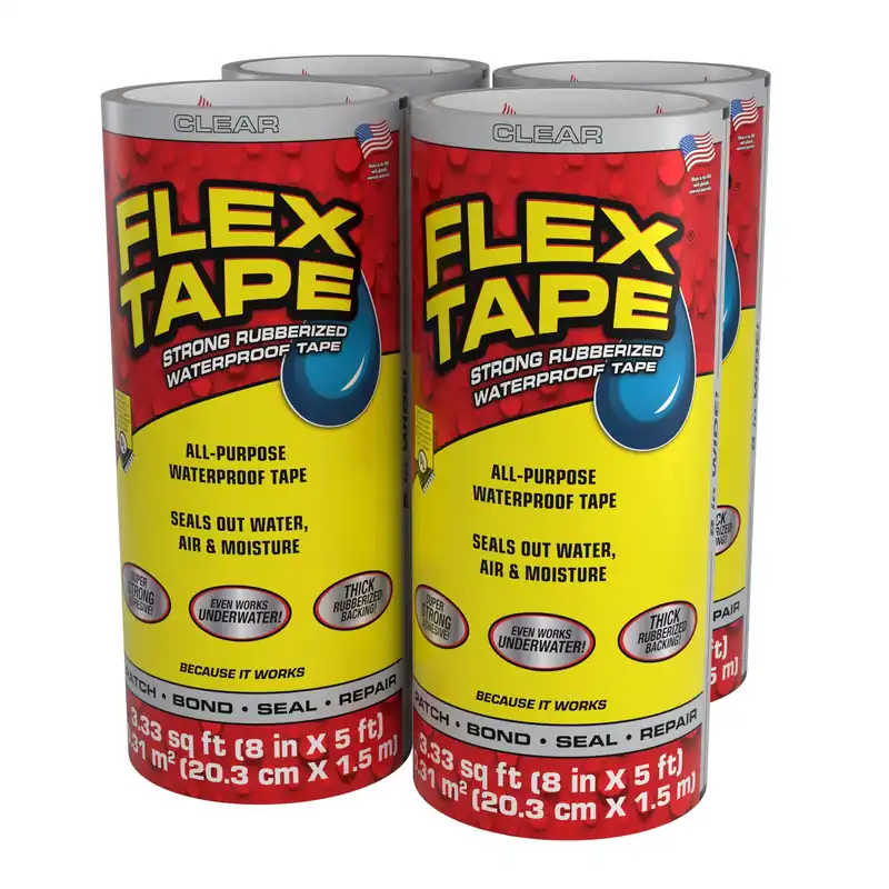 FLEX SEAL TFSCLRR0805 Flex Tape Clear 8 inches x 5 feet