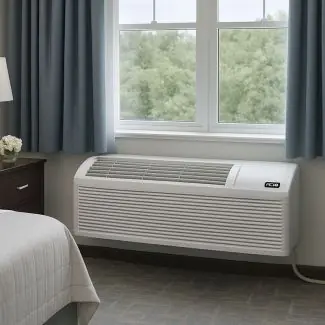 ACIQ ACIQ-12PTC-B 12000 BTU PTAC Heat Pump Air Conditioner Unit with 3.5KW Electric Heater