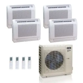 ACIQ ACIQ-36Z-HH-M5C 36,000 BTU ACiQ Extreme 23 SEER2 4 Zone Floor Mount Mini Split Heat Pump System - R454B