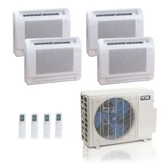 ACIQ ES-36Z-M5C 36,000 BTU ACiQ Standard 24 SEER2 4 Zone Floor Mount Mini Split Heat Pump System - R454B