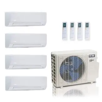 ACIQ ACIQ-27Z-HH-M4C 27,000 BTU 4 Zone Wall Mount Mini Split Heat Pump System - R454B