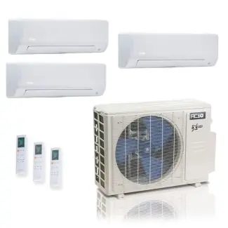 ACIQ ACIQ-27Z-HH-M4C 27,000 BTU ACIQ Extreme 23 SEER2 3 Zone Wall Mount Mini Split Heat Pump System - R454B