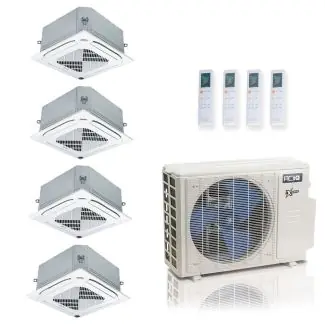 ACIQ ACiQ-27Z-HH-M4C / ACIQ-09CC-HH-MC-4 27000 BTU Ceiling Cassette Mini Split Heat Pump System
