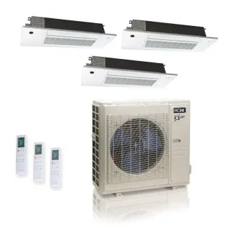 ACIQ ACIQ-36Z-HH-M5C 36,000 BTU ACiQ Extreme 23 SEER2 3 Zone Slim Ceiling Casette Mini Split Heat Pump System - R454B