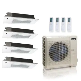 ACIQ ES-55Z-M6C 55,000 BTU Standard 22 SEER2 4 Zone Slim Ceiling Cassette Mini Split Heat Pump System - R454B